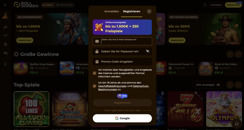 Rolldorado Login